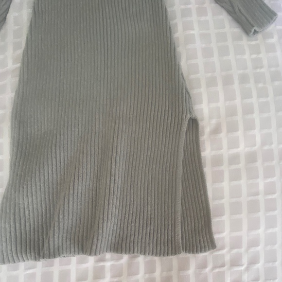 Turtleneck Sweater Dress Grey - Picture 2 of 9